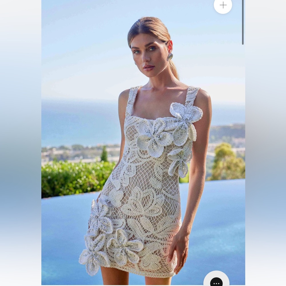 NWT Kyra Crochet Mini Dress